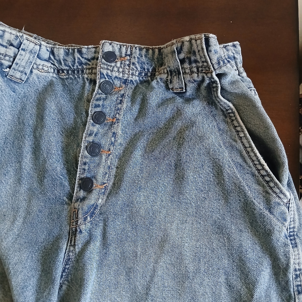 FREE PEOPLE Newbies Solid Wide Leg Slouchy Jeans Large We The Free - Picture 5 of 11